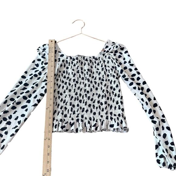 Lark + Grey Dalmatian print long sleeve top.new with tag size small - Picture 3 of 6